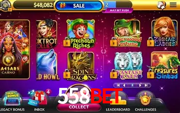 558Bet bônus — painel de promoções no aplicativo