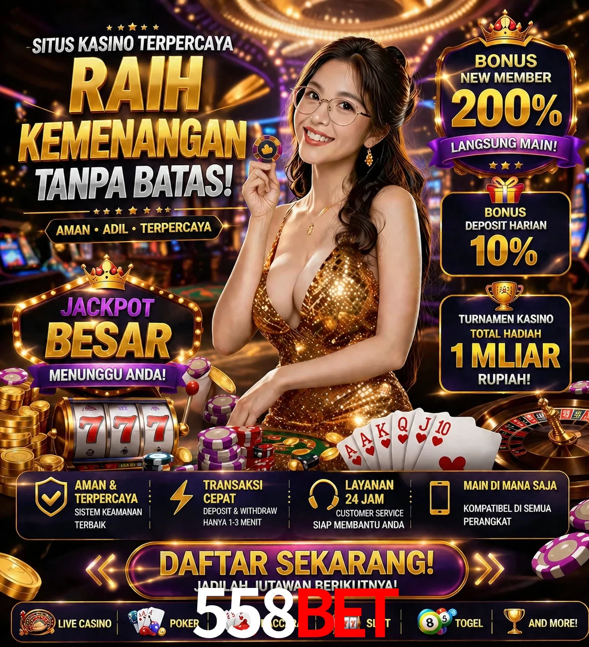 Roleta e blackjack 558Bet